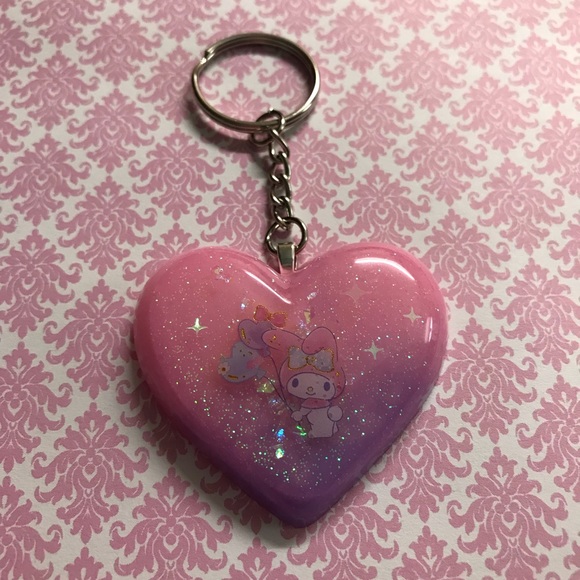My Melody Heart Keychain - Picture 3 of 3